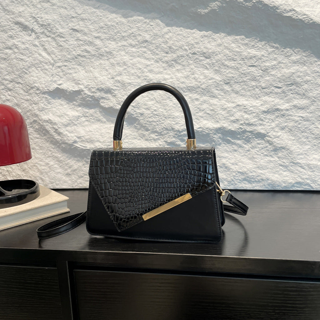 Bolsa de Mão Pequena Quadrada Casual Retro Minimalista de Grande Capacidade