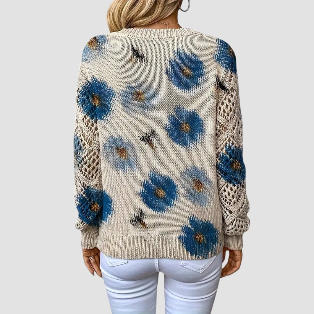 Martina™ | Pullover Elegante com Padrão de Flores