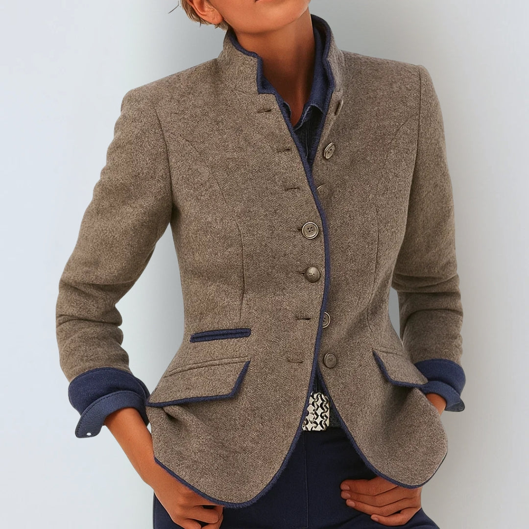 Anja™ | Elegante Cardigan com Gola Alta