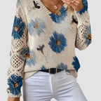 Martina™ | Pullover Elegante com Padrão de Flores