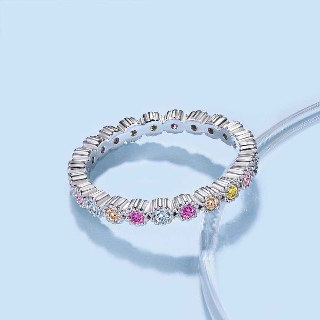 [Bloom]Anel Diário Único em Corte Redondo Cintilante