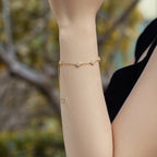 [Bloom] Pulseira Borboleta Oca de Trevo de Quatro Folhas