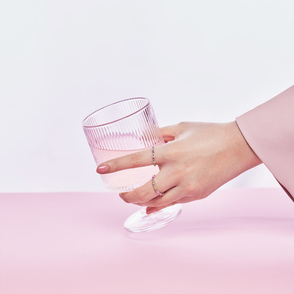 [Bloom]Anel Diário Elegante e Energético Corte Redondo