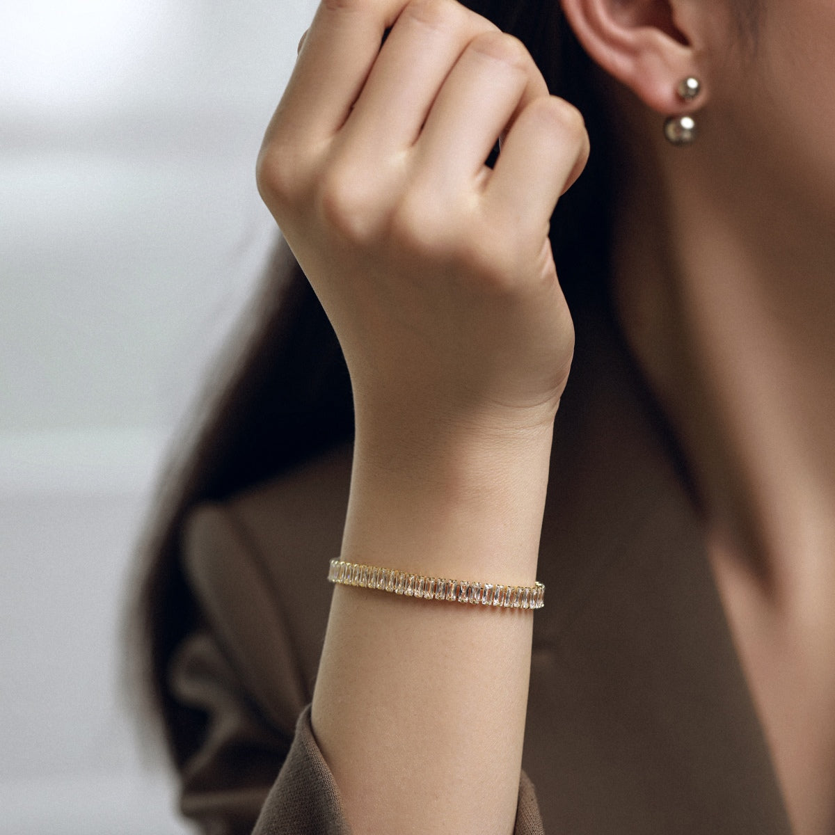 [Bloom] Exquisito Bracelete Diário em Corte Esmeralda