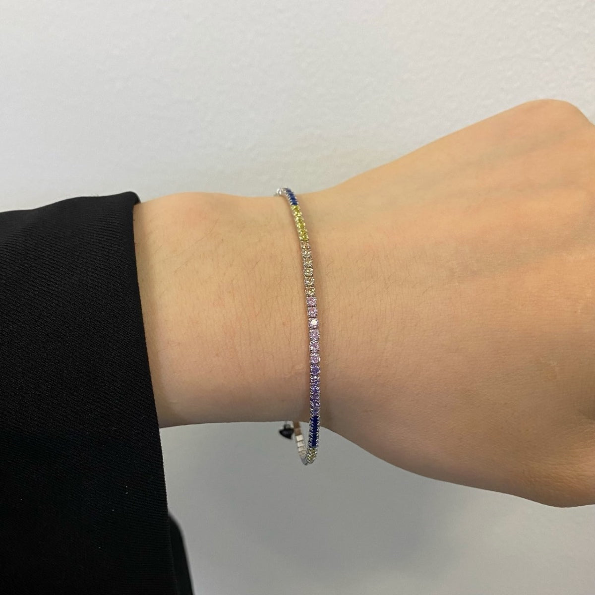 [Bloom]Bracelete de Ténis Corte Princesa Radiante em Prata S925