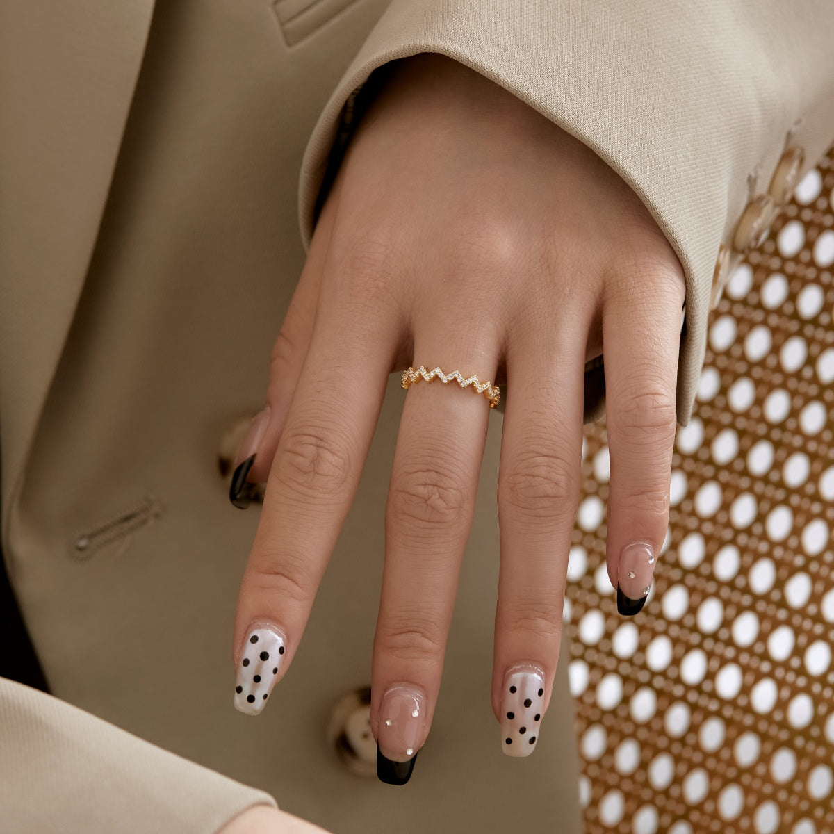 [Bloom]Anel Diário de Forma de Onda Delicada e Encantadora