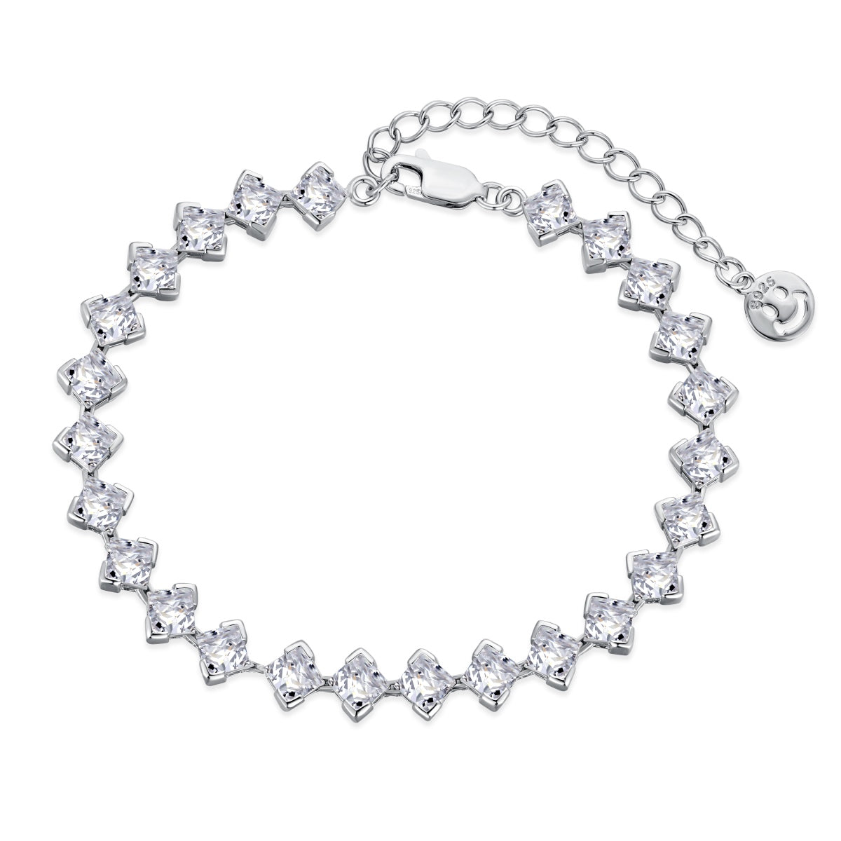 [Bloom] Pulseira Diária Ornamental com Corte Princesa de 0.5 Quilate