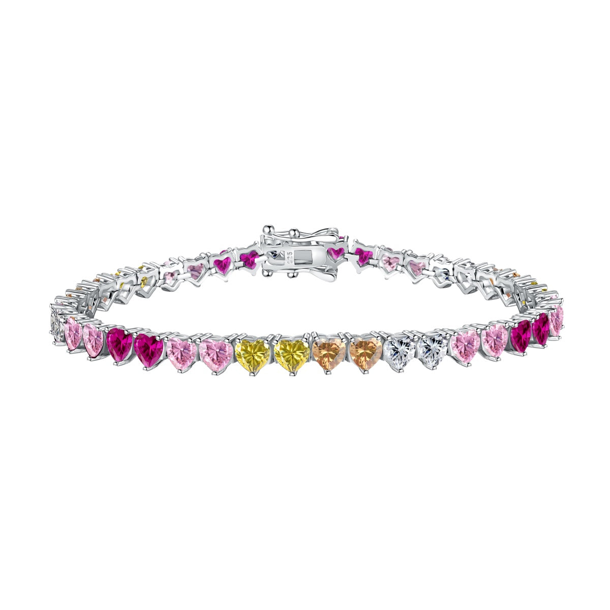 [Bloom]Bracelete de Coração Romântico Colorido e Luxuoso para Amantes