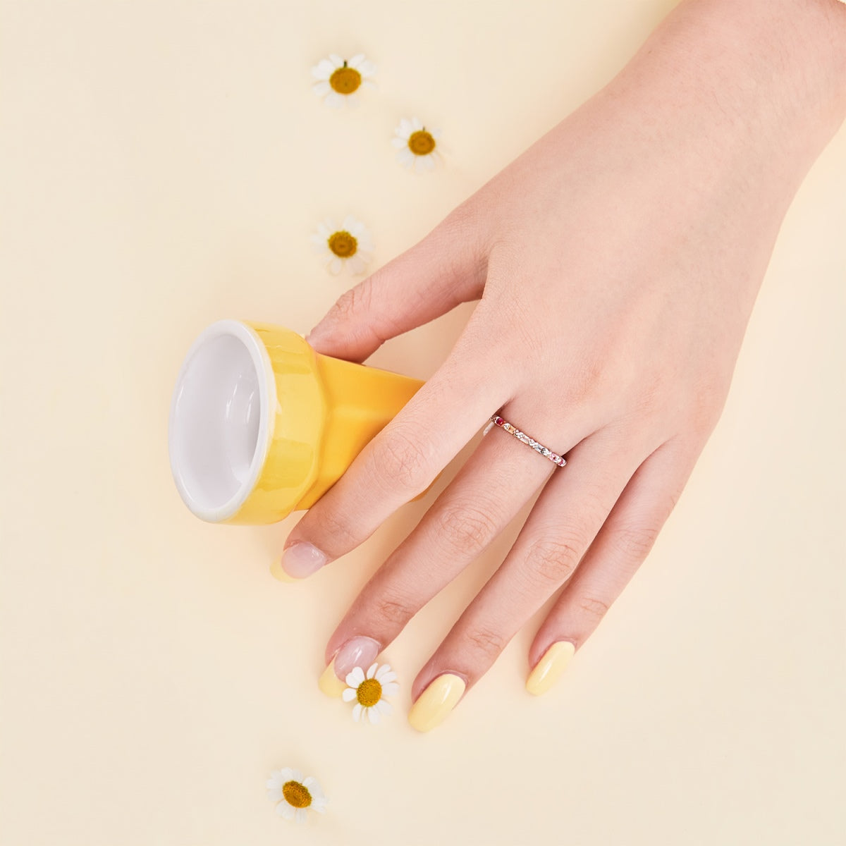 [Bloom]Anel Diário Redondo Colorido Encantador