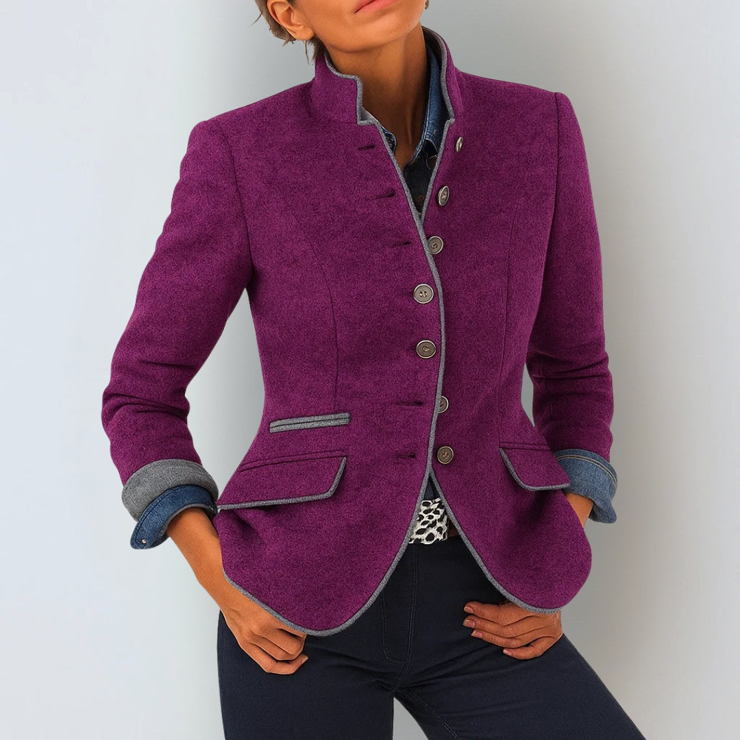 Anja™ | Elegante Cardigan com Gola Alta