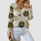 Martina™ | Pullover Elegante com Padrão de Flores