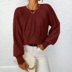 Erika™ | Pullover de malha elegante com mangas largas