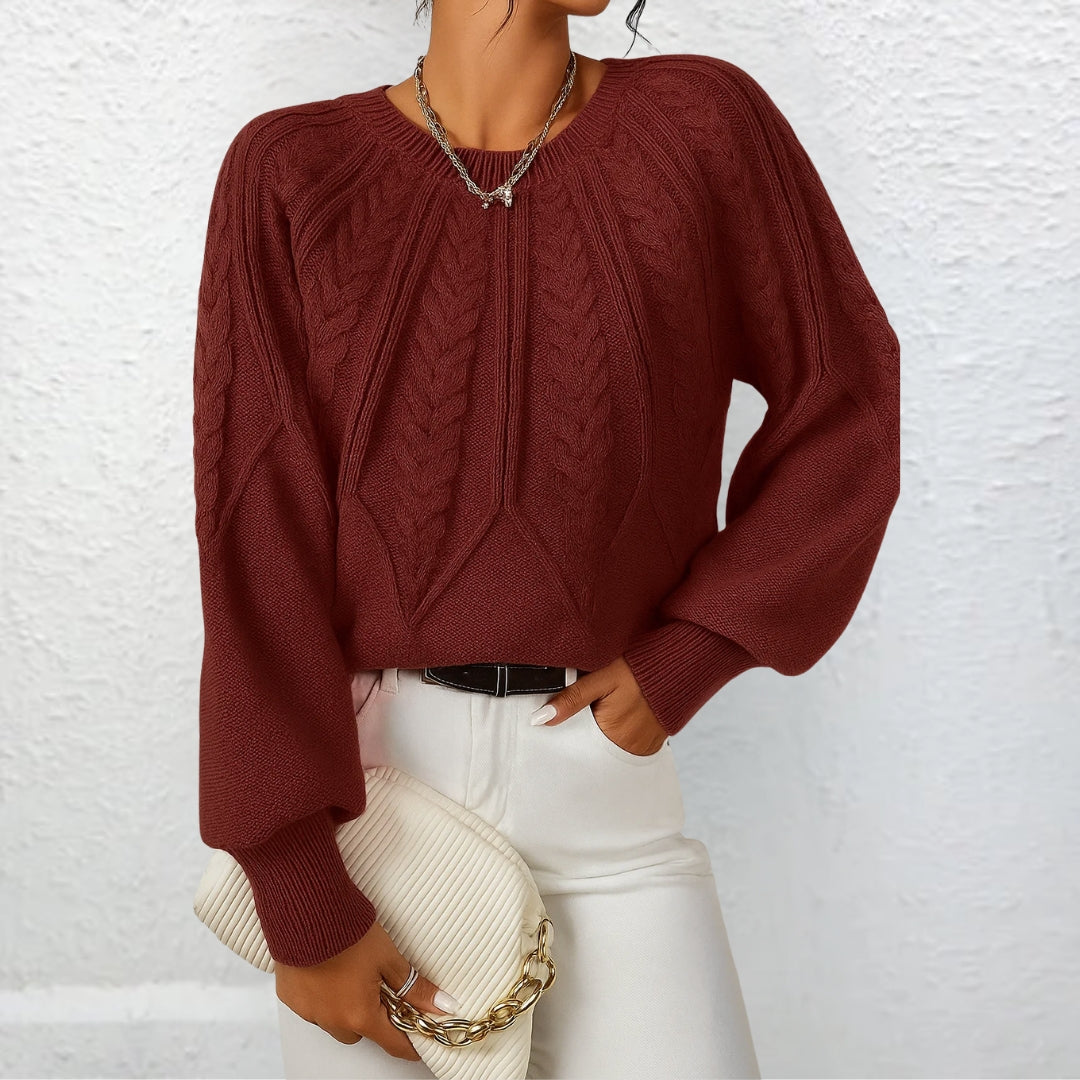 Erika™ | Pullover de malha elegante com mangas largas