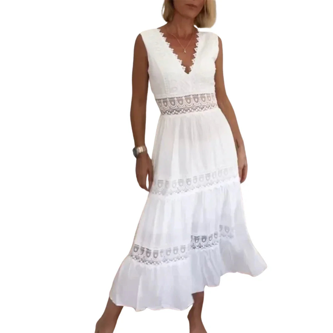 Kim | Vestido de Renda com Decote em V