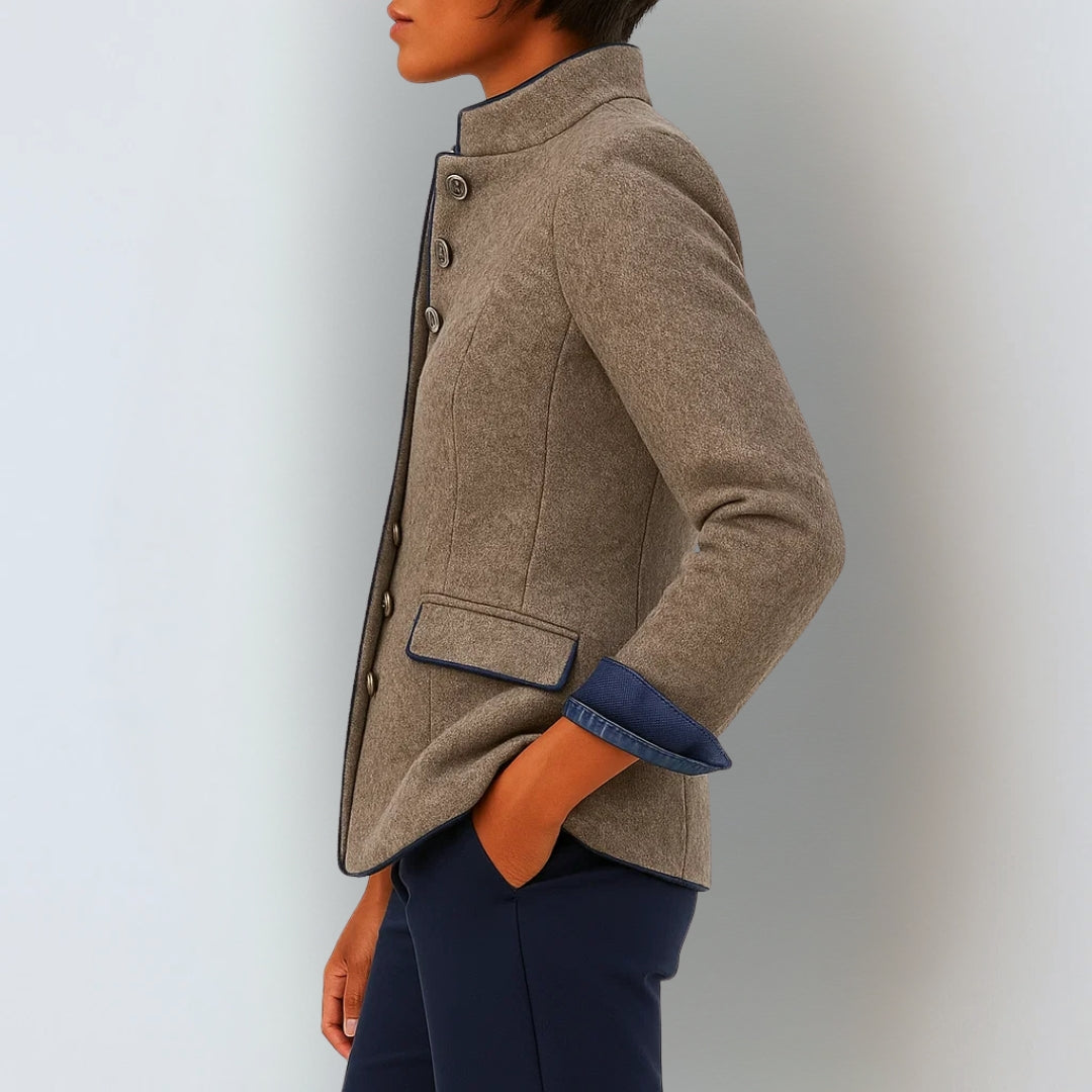 Anja™ | Elegante Cardigan com Gola Alta