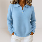 Olivia™ | Pullover de Malha Macia com Gola