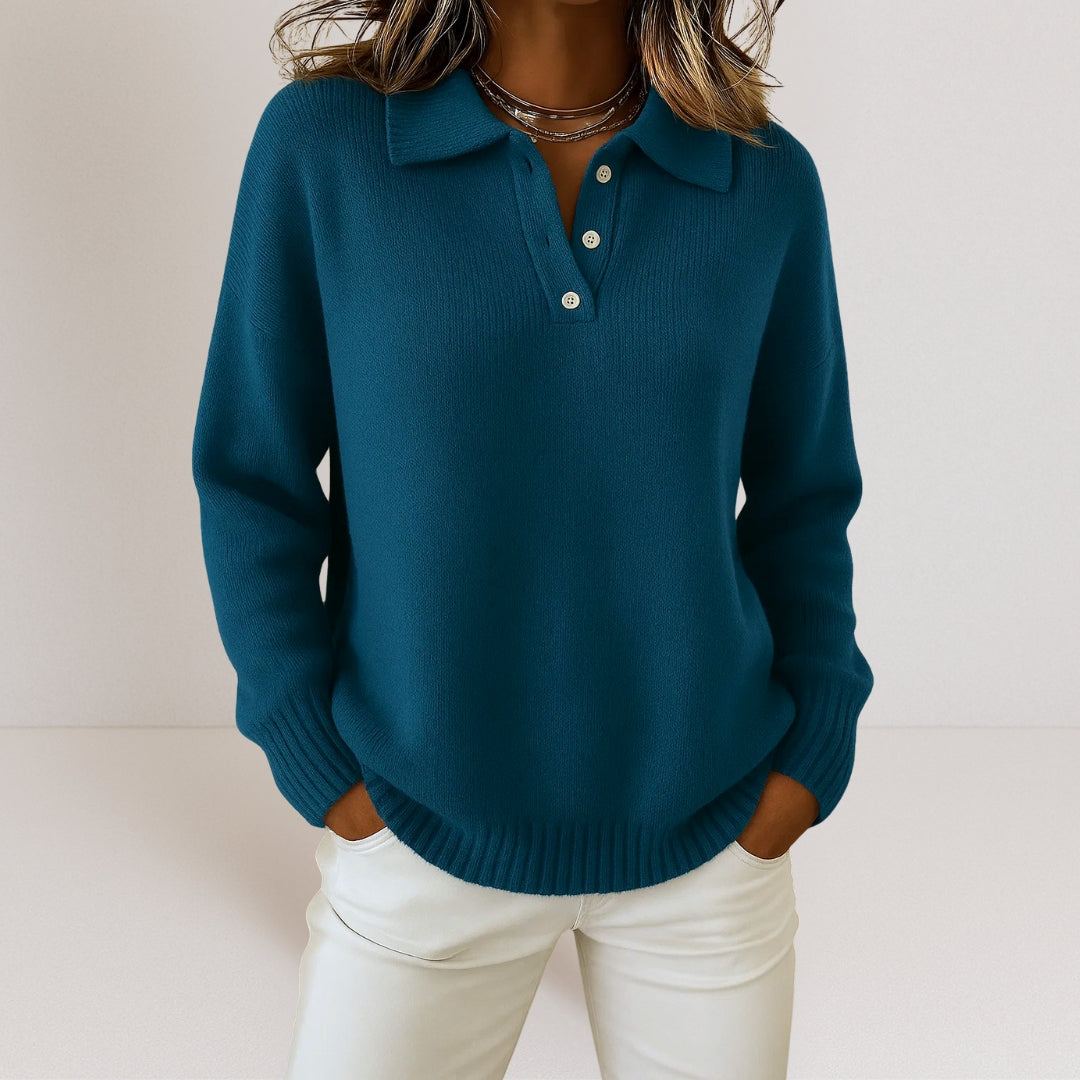 Olivia™ | Pullover de Malha Macia com Gola