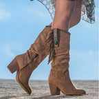 Mara™ - Botas de cowboy em couro verdadeiro