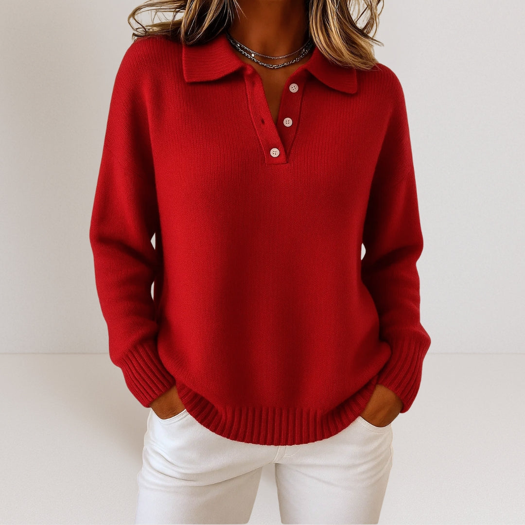Olivia™ | Pullover de Malha Macia com Gola