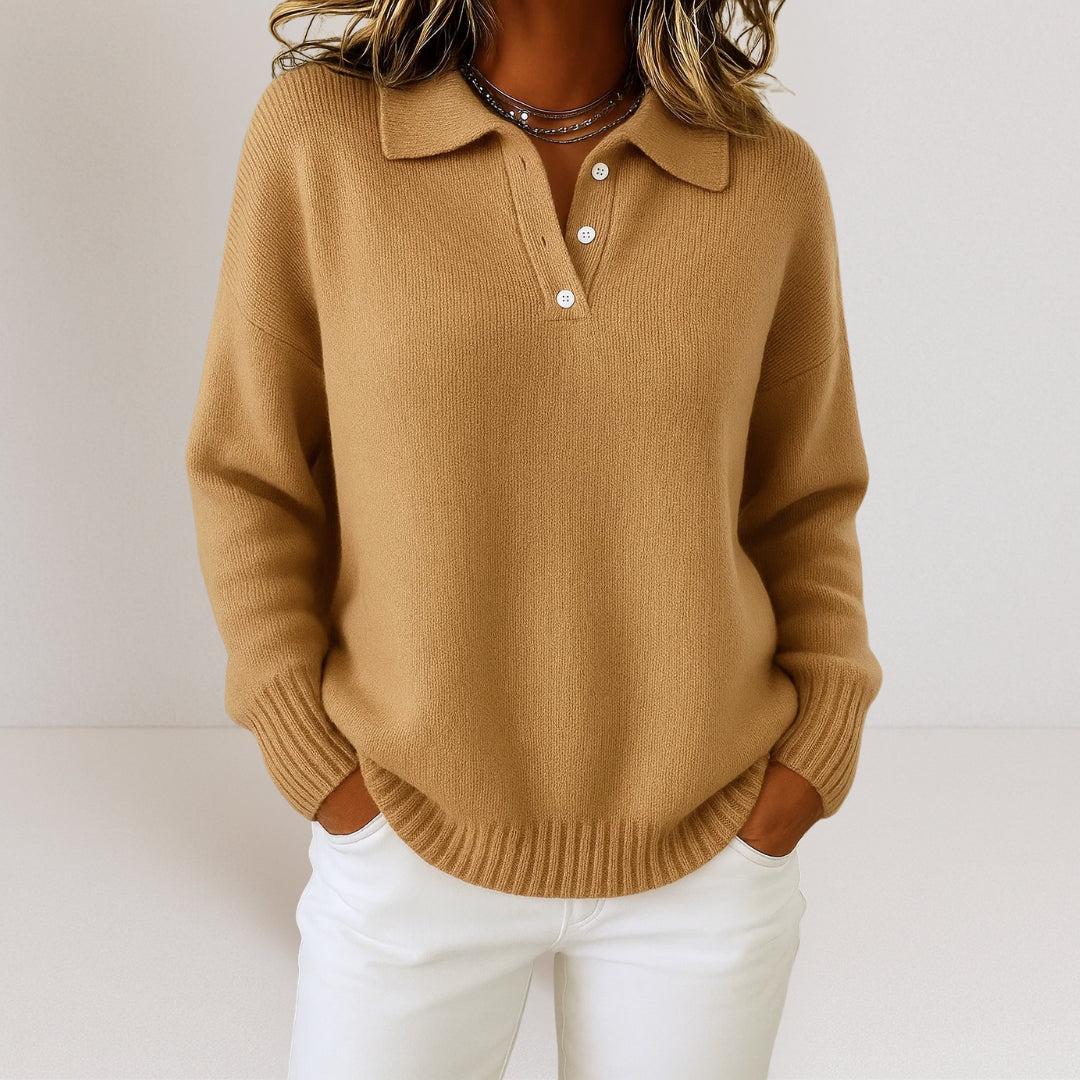 Olivia™ | Pullover de Malha Macia com Gola