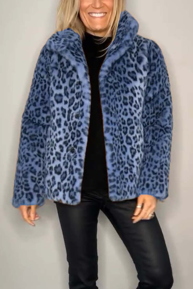 Graciela™ Casaco de Leopardo
