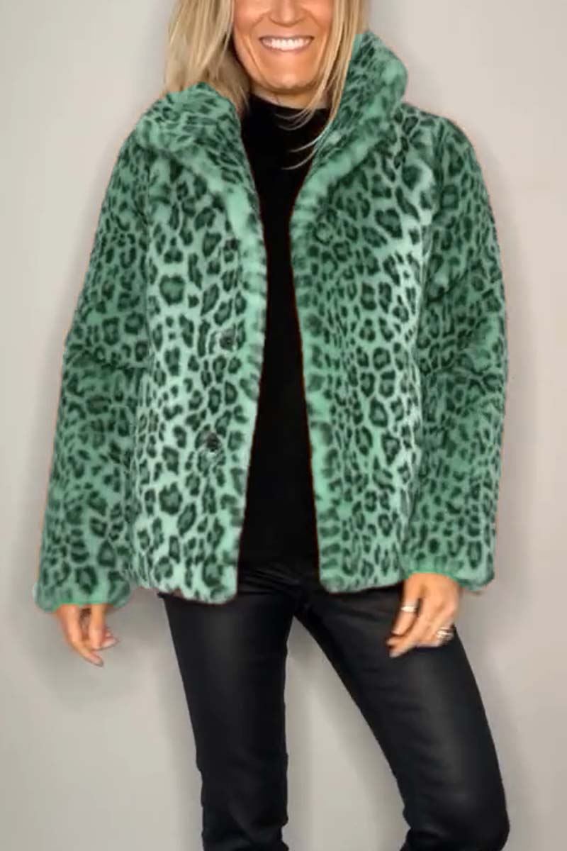 Graciela™ Casaco de Leopardo