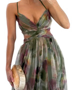 Giselle | Deslumbrante Vestido Maxi com Padrão Floral