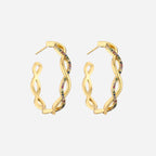 Julenyssa | Brincos Wave em Ouro 18K