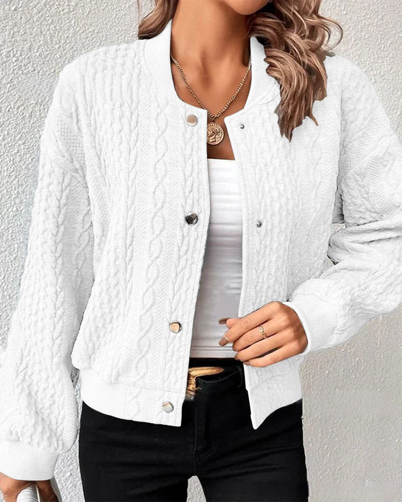 Lucille® | Elegante Cardigan de Tricô em Tecido Estruturado