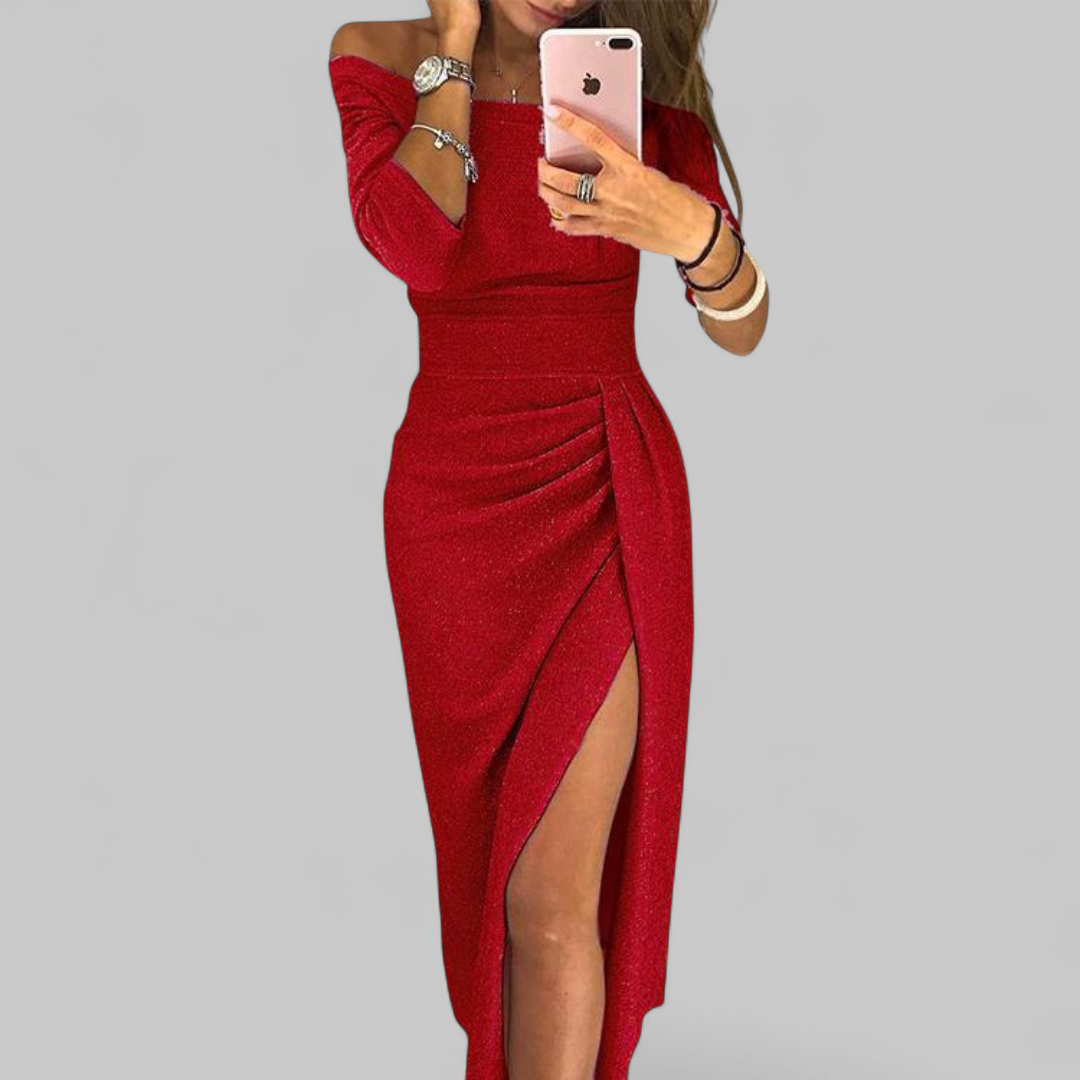 ISABEAU™ | VESTIDO MAXI CHIC COM GOLA HALTER