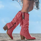 Mara™ - Botas de cowboy em couro verdadeiro