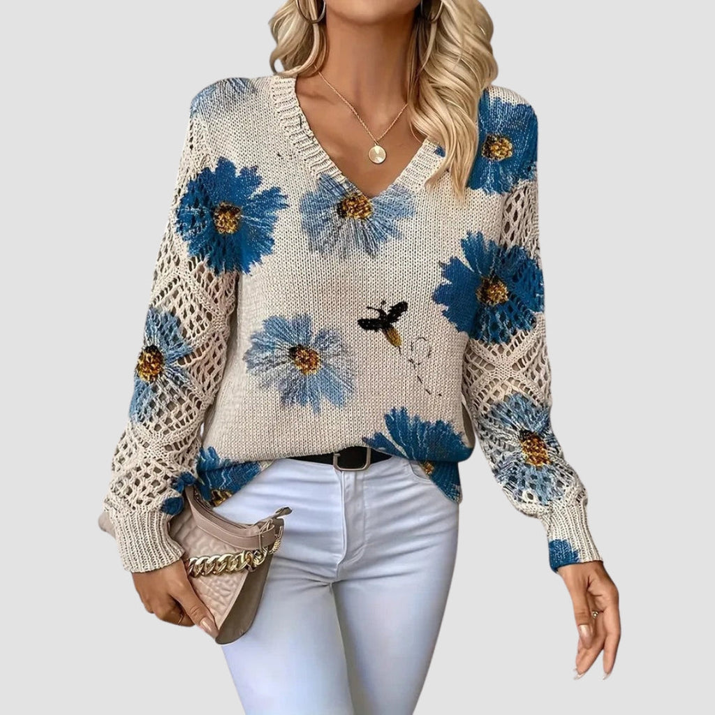 Martina™ | Pullover Elegante com Padrão de Flores