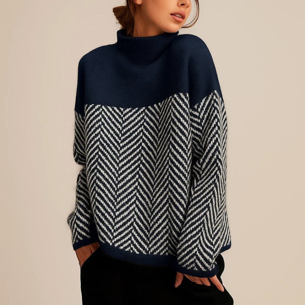 Stefanie™ | Pullover de Gola Alta Macio