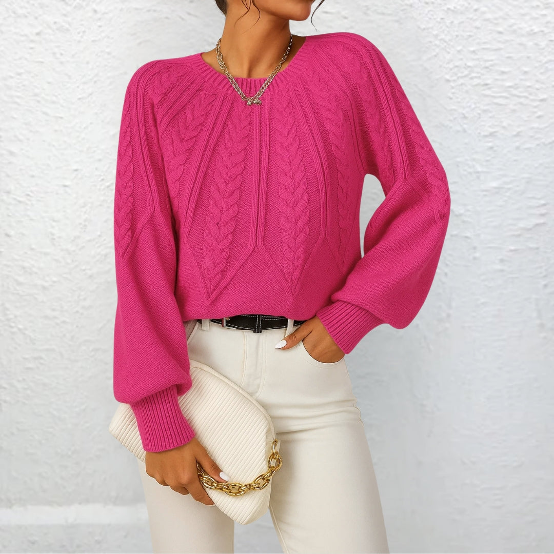 Erika™ | Pullover de malha elegante com mangas largas