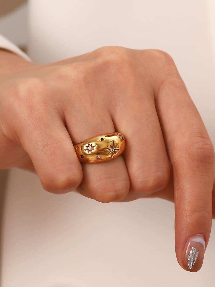 Anel Dome Noite Estrelada