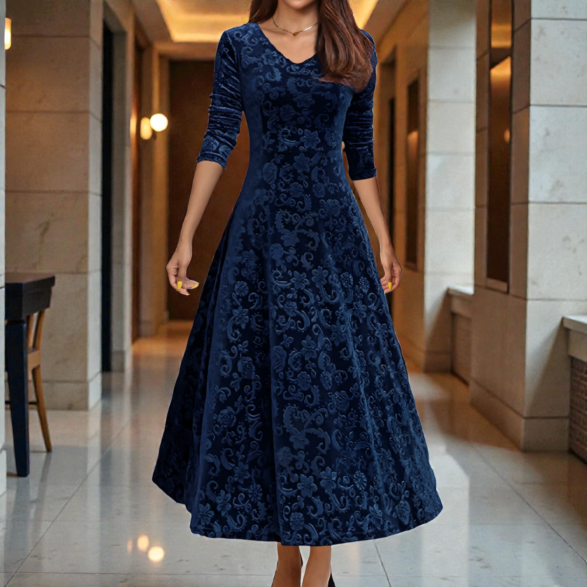 DENISE™ | Vestido de Festa em Veludo