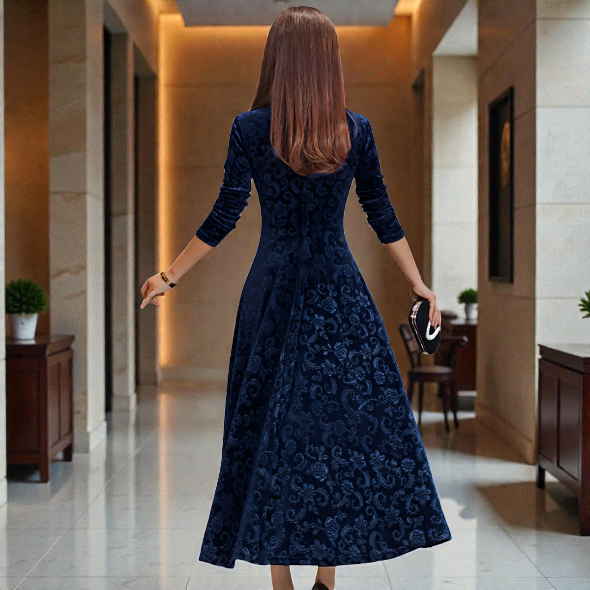 DENISE™ | Vestido de Festa em Veludo