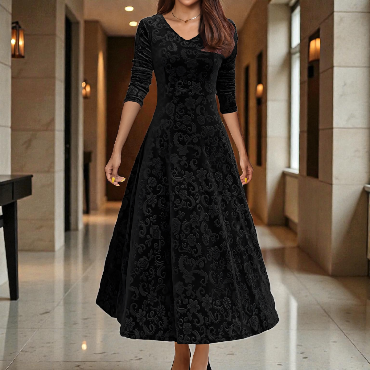 DENISE™ | Vestido de Festa em Veludo