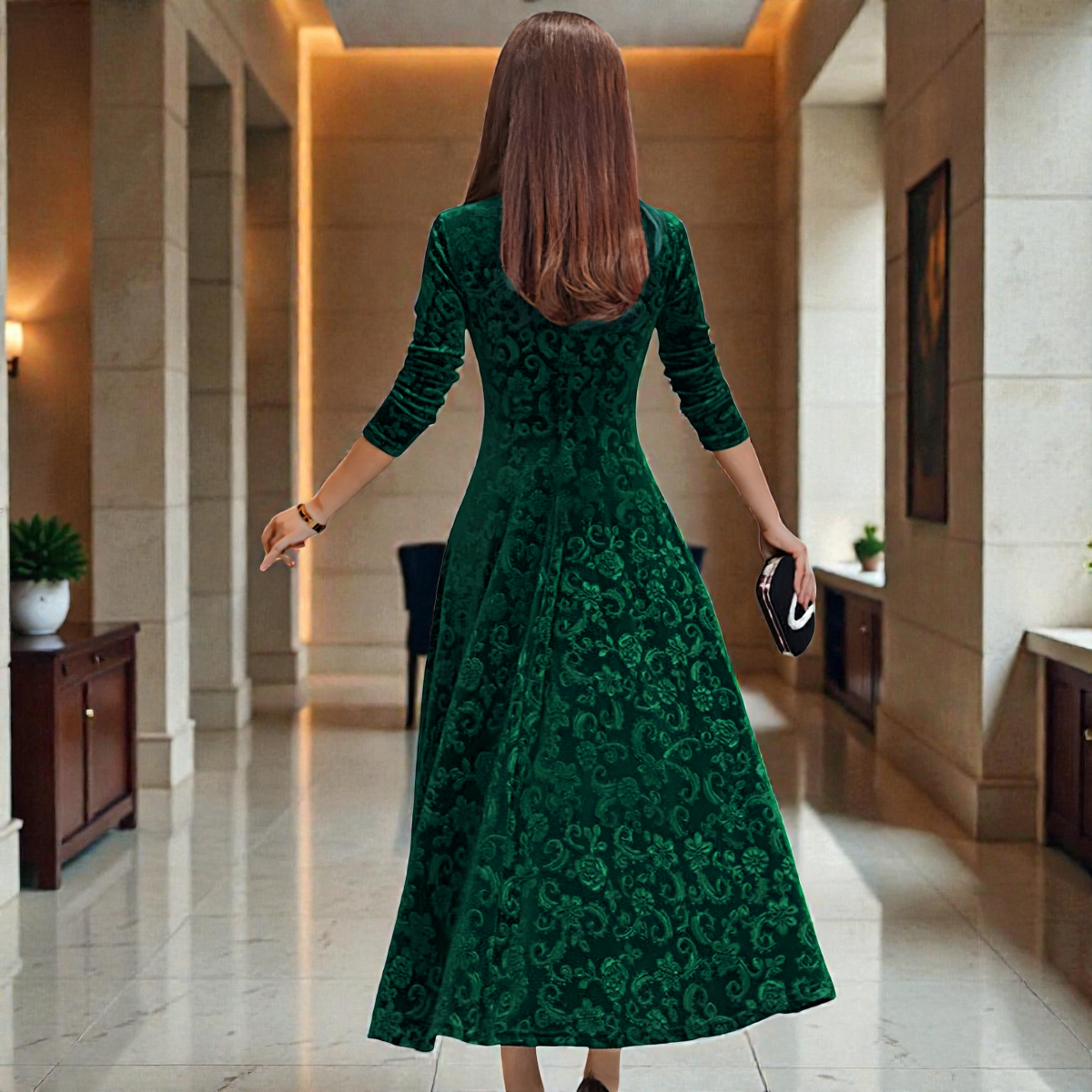 DENISE™ | Vestido de Festa em Veludo