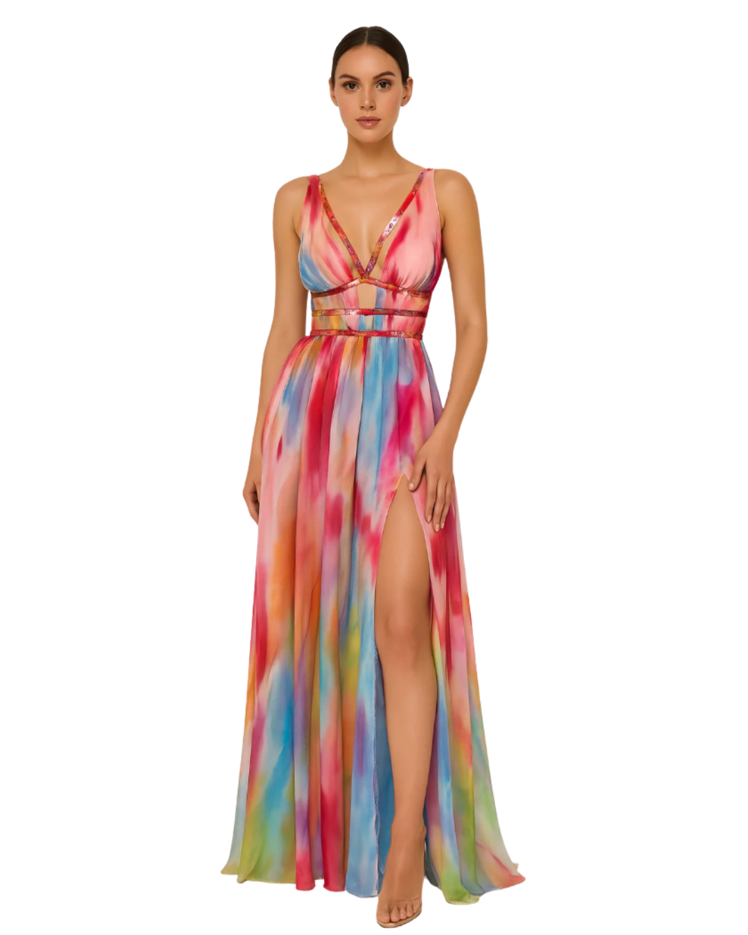 Freya | Vestido Maxi com Estampa de Pintura