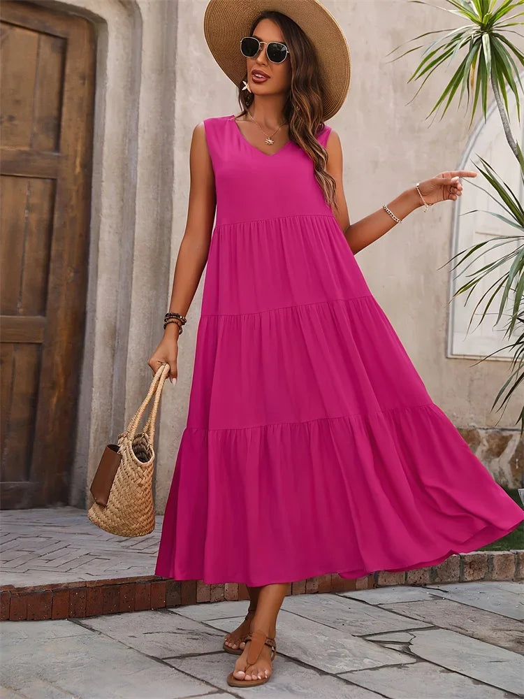 GABRIELLA | Vestido longo e fluido com conforto absoluto e estilo de verão