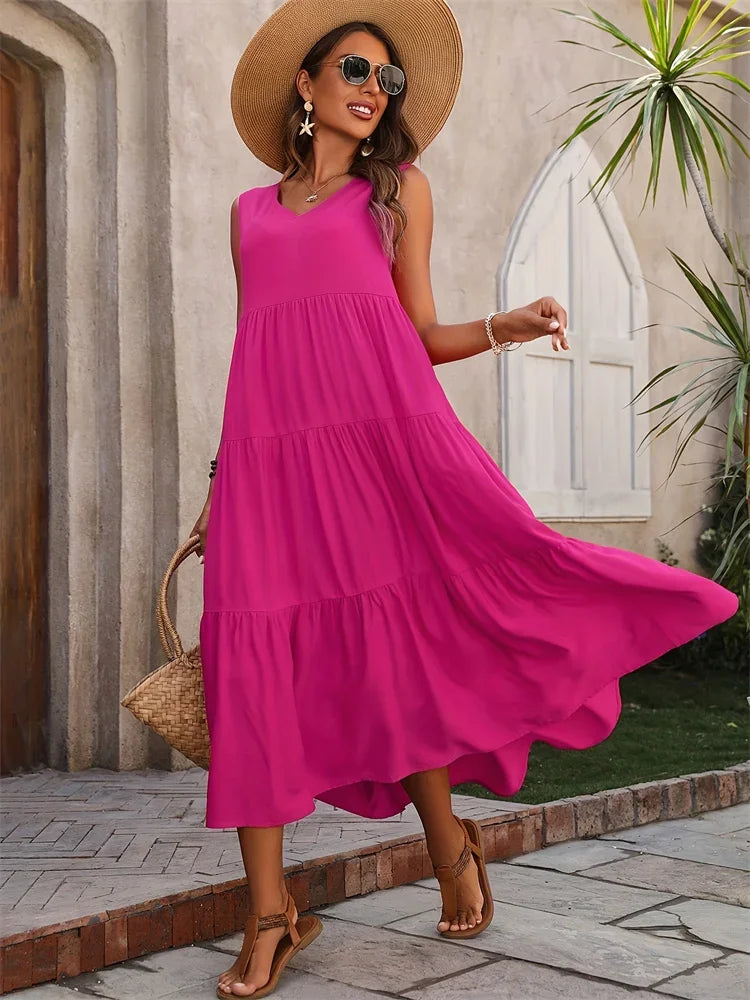 GABRIELLA | Vestido longo e fluido com conforto absoluto e estilo de verão