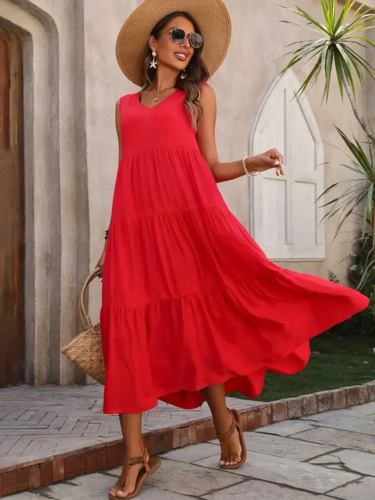GABRIELLA | Vestido longo e fluido com conforto absoluto e estilo de verão