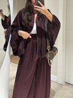 Calças Casuais Largas com Corda de Ajuste Castanhas