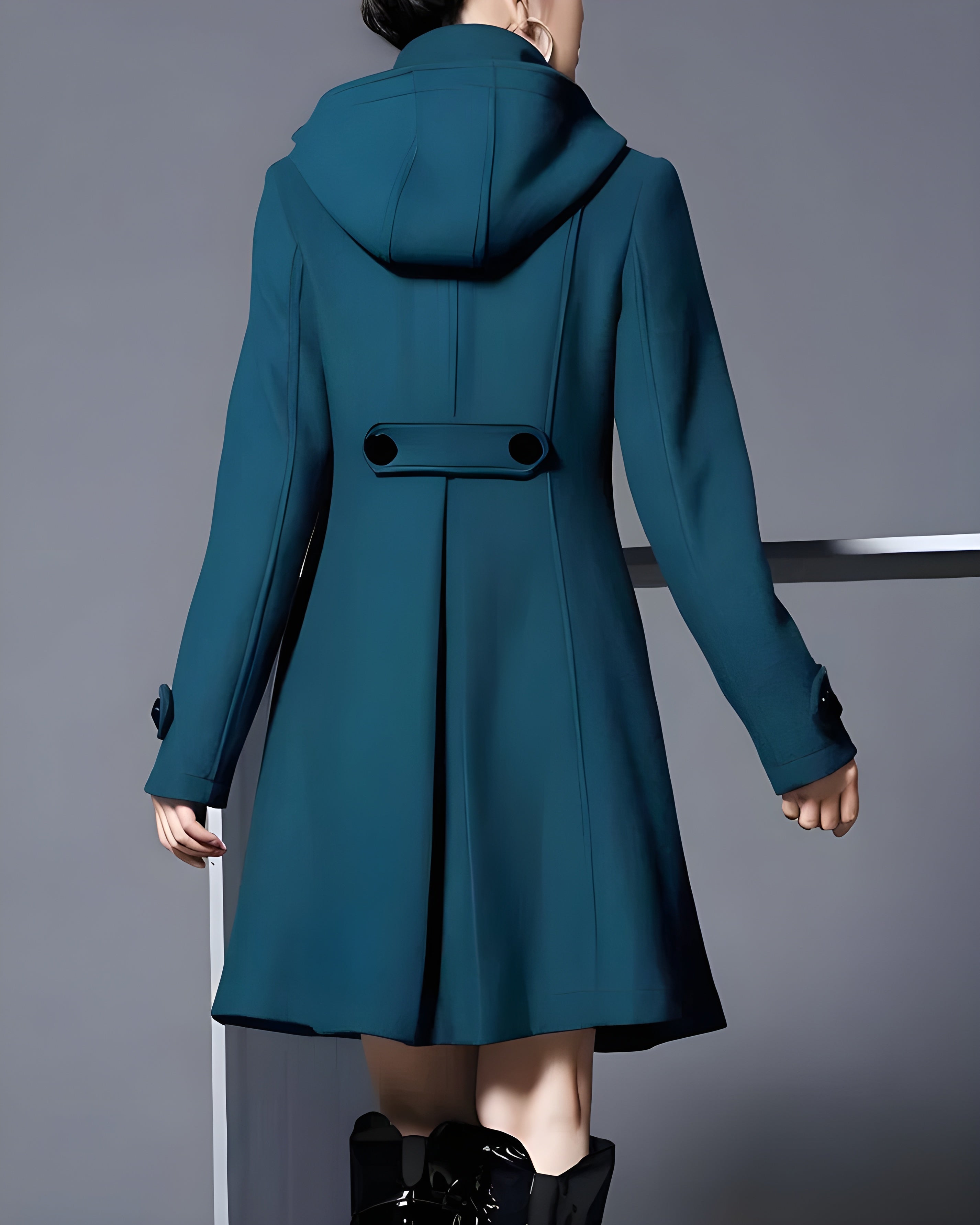 Freja™ | Manteau de lã elegante com capuz