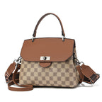 Bolsa de Ombro Feminina Versátil com Blocos de Cor