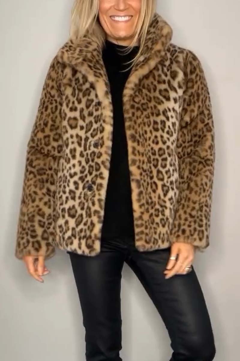 Graciela™ Casaco de Leopardo