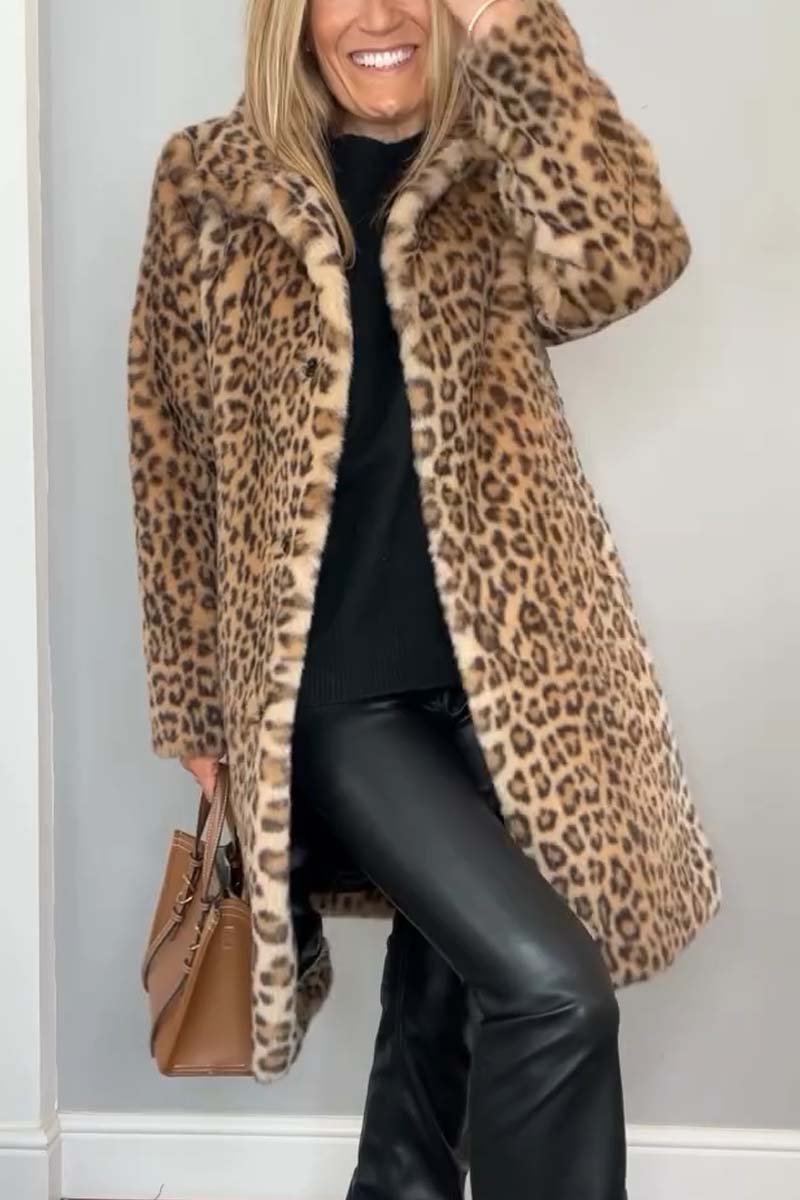 Graciela™ Casaco de Leopardo