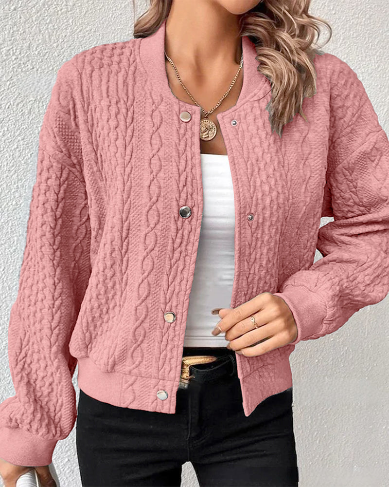 Lucille® | Elegante Cardigan de Tricô em Tecido Estruturado