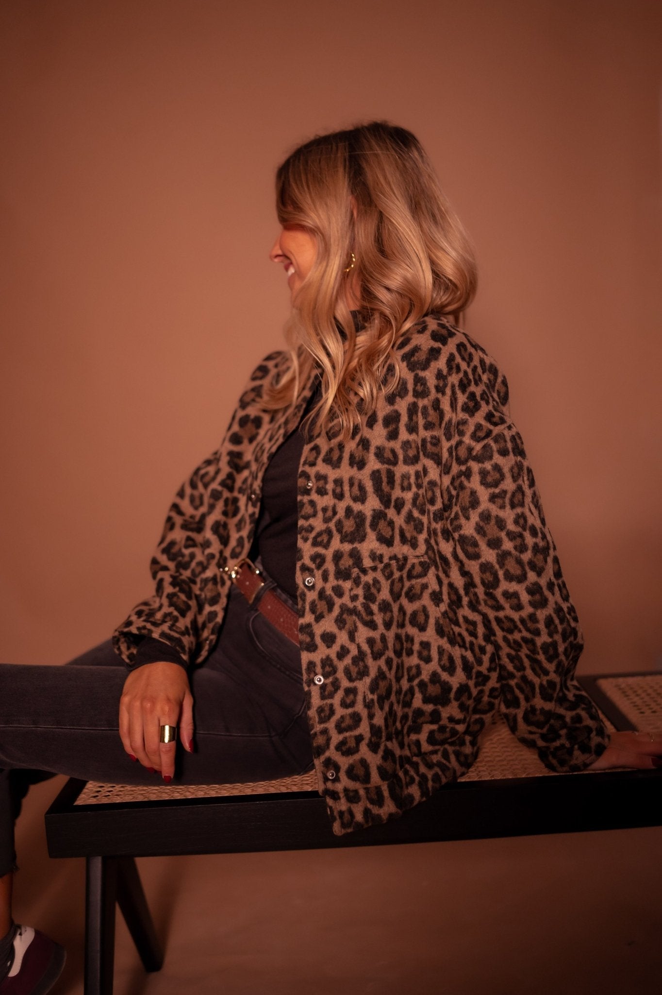 Susanne™ | Casaco Trendy com Padrão de Leopardo